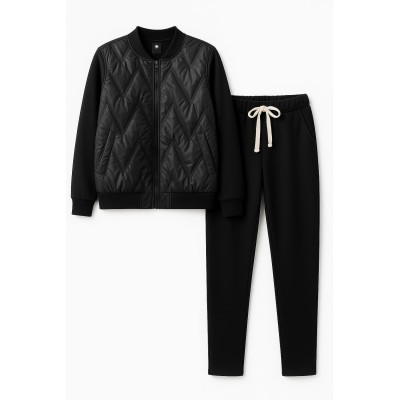 Conjunto Chándal Acolchado Negro