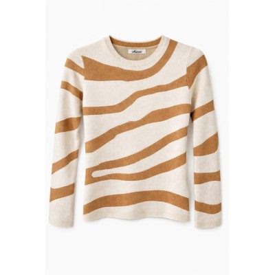 Jersey efecto reductor beige/cámel