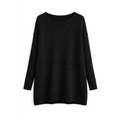 Jersey oversize negro de punto