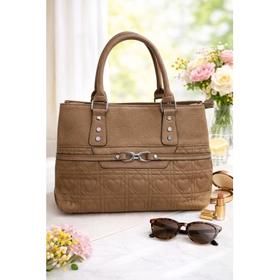 Bolso shopper grande acolchado con correa ajustable