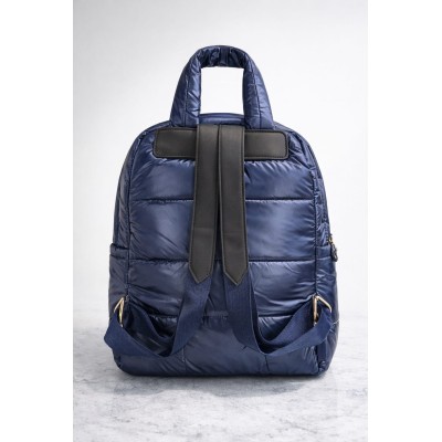 Mochila Acolchada Azul Marino – Estilo Urbano y Ligera