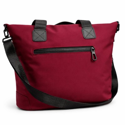 Bolso granate impermeable con asas y correa