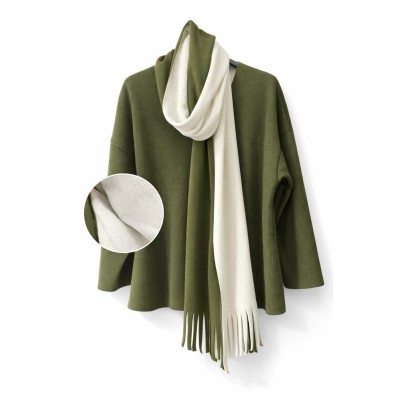 Jersey con forro de borreguito fino y fular a juego