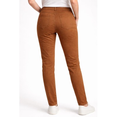 Pantalón vaquero mujer marrón chocolate